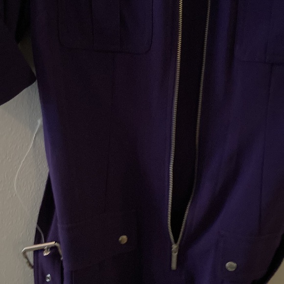 MICHAEL Michael Kors Purple Utility Dress M NWOT - Picture 9 of 16